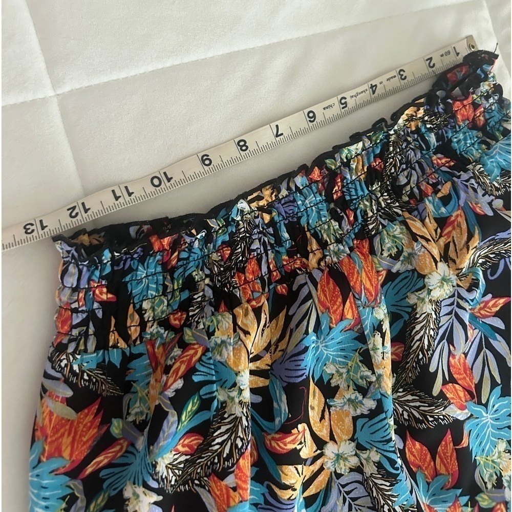 Lily Rose Floral Jungle Beach Pants Wide Leg Womens Size Small Black Blu…‌‌ - Picture 2 of 12